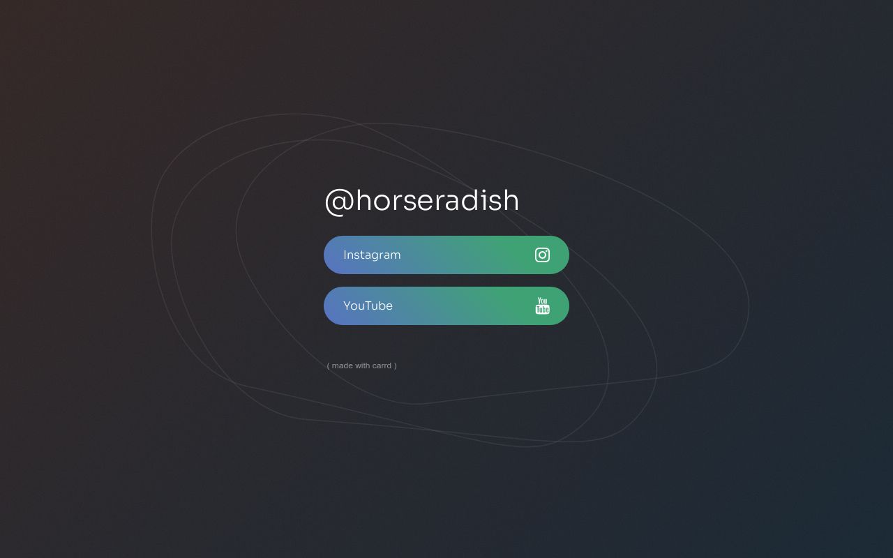 Carrd profile picture for @horseradish